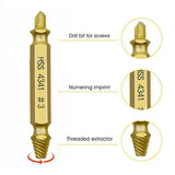 6Pcs Screw Extractor Set Broken Bolt Remover Damaged Stripped Drill Bits - Close-Up Angle