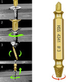 6Pcs Screw Extractor Set Broken Bolt Remover Damaged Stripped Drill Bits - Low Angle