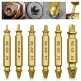 6Pcs Screw Extractor Set Broken Bolt Remover Damaged Stripped Drill Bits