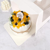 8 Inch Cake Box with Window Paper Packaging Box Handle for Party Wedding Bakery - 10PCS