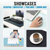 60*30Cm Leather Mouse Pad Gaming Waterproof Mousepad Desk Mat Anti-Slip Rubber - Dark Green - Side View