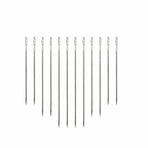 Stainless Steel Self-Threading Needles Opening Sewing Darning Needles 12/24 Pcs - 12PCS