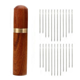 Stainless Steel Self-Threading Needles Opening Sewing Darning Needles 12/24 Pcs - 24PCS - Close-Up Angle