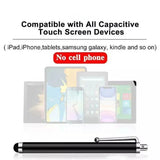 10 Pack Stylus Pens for Touch Screen Devices Compatible with iPhone iPad Samsung - Rear View