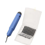 12PCS Manual Deburring Tool Set with Swivel Handle and Replacement Blades