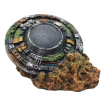 Fish Tank Aquarium Landscaping Creative Ornaments Wreckage Sci-fi UFO Space-time