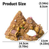 Aquarium Decoration Pineapple House Hideout Treasure Chest Fish Tank Ornament - Side View