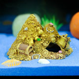 Aquarium Decoration Pineapple House Hideout Treasure Chest Fish Tank Ornament - Rear View