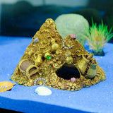 Aquarium Decoration Pineapple House Hideout Treasure Chest Fish Tank Ornament - Close-Up Angle