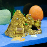 Aquarium Decoration Pineapple House Hideout Treasure Chest Fish Tank Ornament - Low Angle