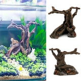 Aquarium Decor Artificial Resin Driftwood Craft Realistic Fish Tank Ornament - 45-Degree Angle