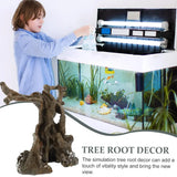 Aquarium Decor Artificial Resin Driftwood Craft Realistic Fish Tank Ornament - Rear View