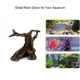 Aquarium Decor Artificial Resin Driftwood Craft Realistic Fish Tank Ornament - Low Angle