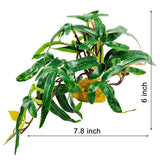 Artificial Plants Green Simulation Foliage for Pet Habitat Decoration Ornament - Side View