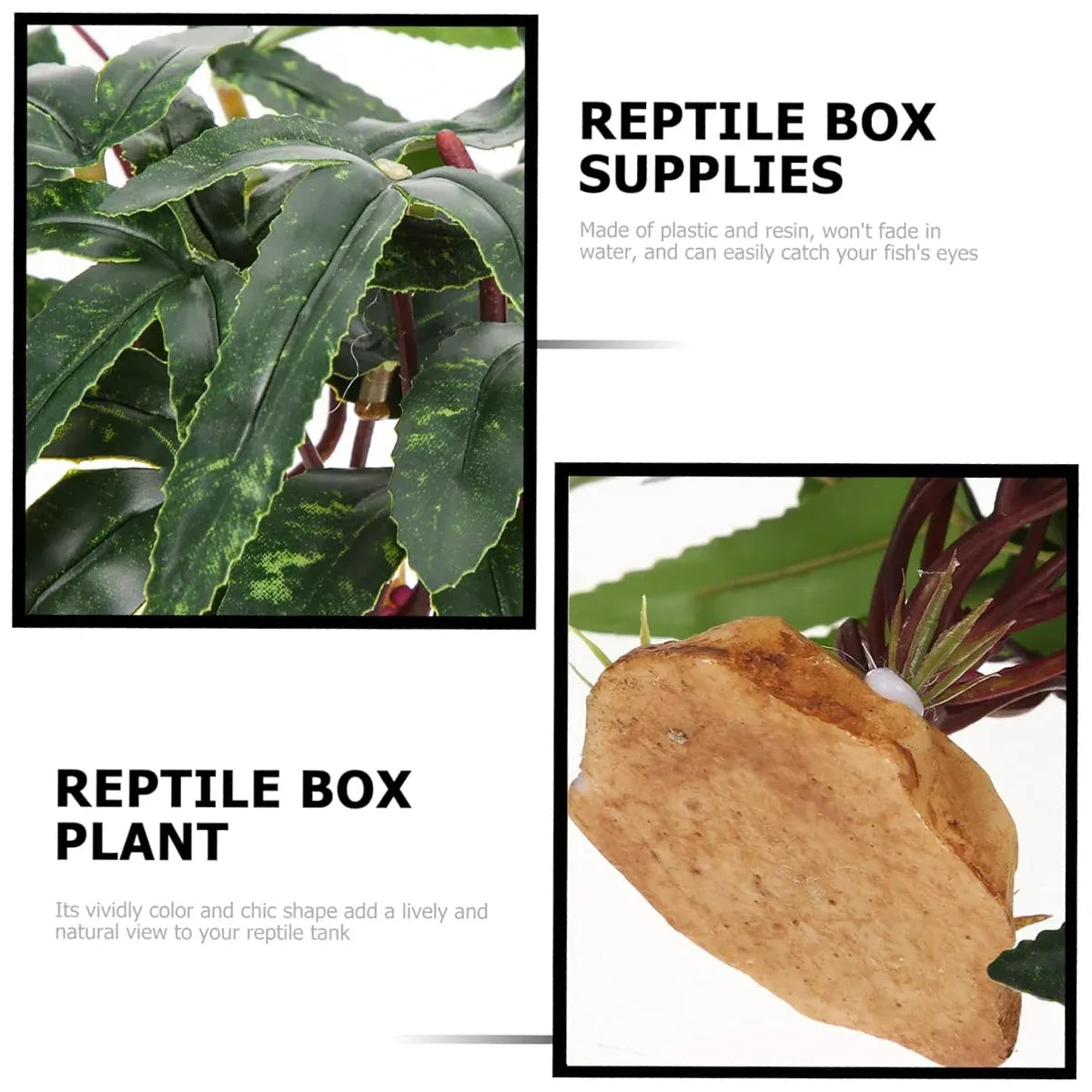 Artificial Plants Green Simulation Foliage for Pet Habitat Decoration Ornament