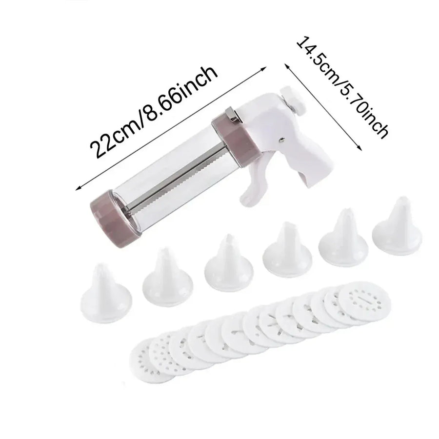 20 PCS DIY Manual Cookie Press Mold Decorating Kit Baking Tool Set for Pastry and Cake