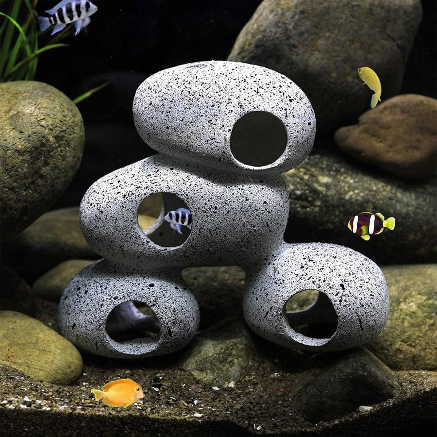 Clay Pot Aquarium Decoration Shrimp House Cichlid Breeding Tank Fish Nest - Ten Holes