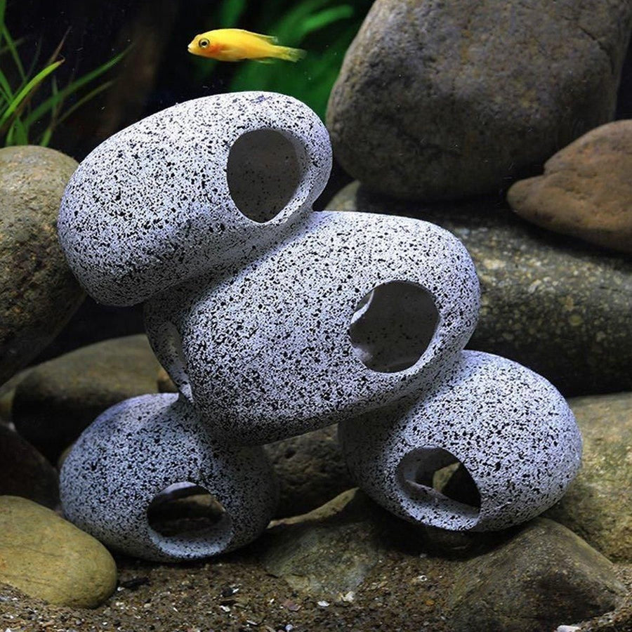Clay Pot Aquarium Decoration Shrimp House Cichlid Breeding Tank Fish Nest - Ten Holes