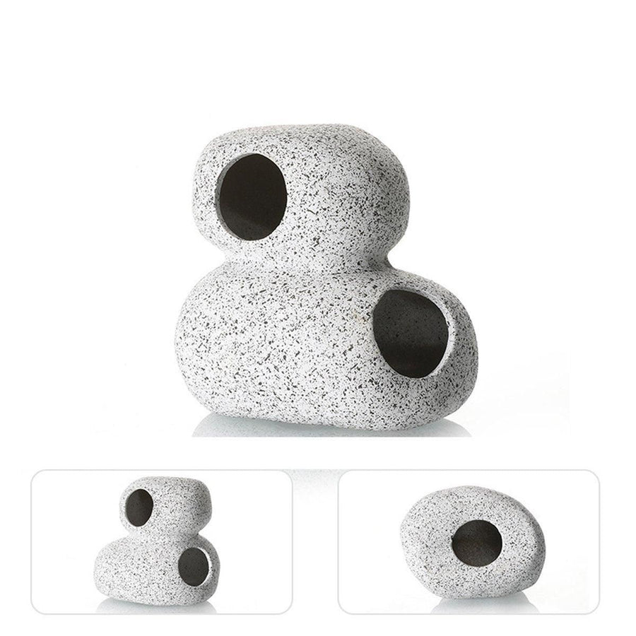 Clay Pot Aquarium Decoration Shrimp House Cichlid Breeding Tank Fish Nest - Ten Holes