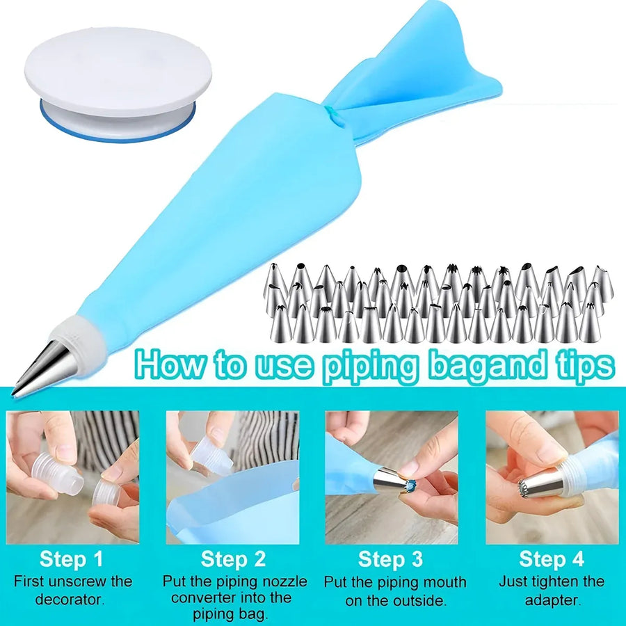 420PCS Cake Turntable Decorating Kit Tools For Baking Cake Decoration Supplies
