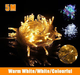 5M 50 Led Curtain Fairy String Lights Wedding Outdoor Christmas Garden Party - Cool White