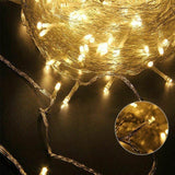 5M 50 Led Curtain Fairy String Lights Wedding Outdoor Christmas Garden Party - Cool White - 45-Degree Angle