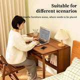 Bamboo Folding Student Desk Study Table Space Saving Storage - 45-Degree Angle