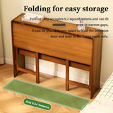 Bamboo Folding Student Desk Study Table Space Saving Storage - Rear View