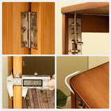 Bamboo Folding Student Desk Study Table Space Saving Storage - Close-Up Angle