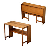 Bamboo Folding Student Desk Study Table Space Saving Storage - Extra Image