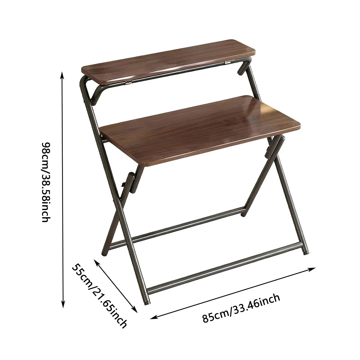 Portable Folding Desk Table X-Shaped Stable for Home Office Study