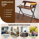 Portable Folding Desk Table X-Shaped Stable for Home Office Study - Top-Down View