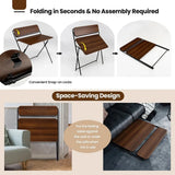 Portable Folding Desk Table X-Shaped Stable for Home Office Study - 45-Degree Angle