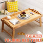 Small Folding Bed Table Portable Laptop Desk Flat Storage Tray for Home Office