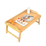Small Folding Bed Table Portable Laptop Desk Flat Storage Tray for Home Office - Front View