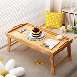 Small Folding Bed Table Portable Laptop Desk Flat Storage Tray for Home Office - Top-Down View