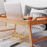 Small Folding Bed Table Portable Laptop Desk Flat Storage Tray for Home Office - Extra Image