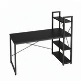 Minimalist Home Computer Desk with Shelves Study Workstation - Front View