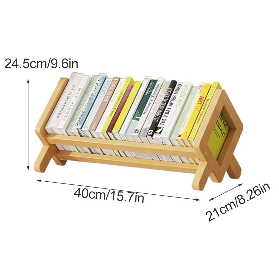 Desktop Bookshelf Organizer for Home Office Storage Shelf for Books and Files