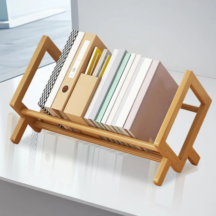 Desktop Bookshelf Organizer for Home Office Storage Shelf for Books and Files