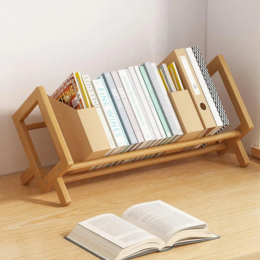 Desktop Bookshelf Organizer for Home Office Storage Shelf for Books and Files