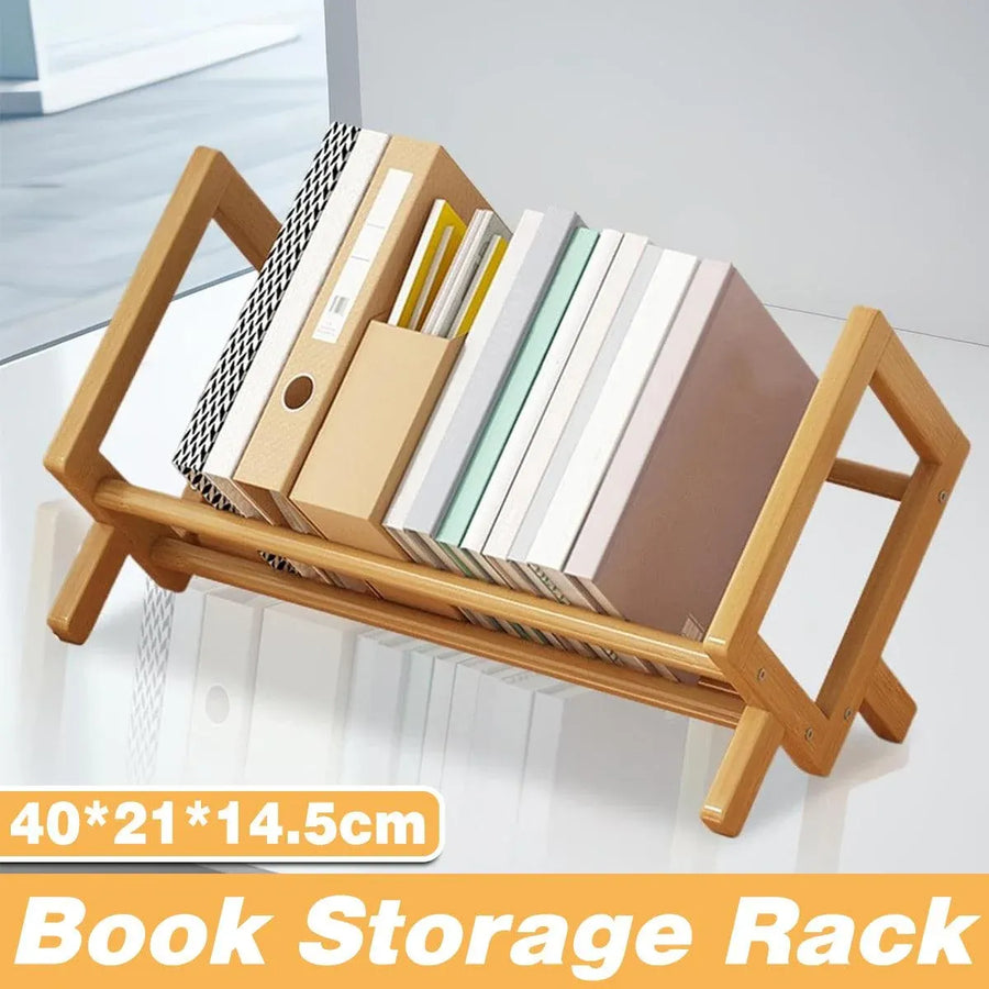 Desktop Bookshelf Organizer for Home Office Storage Shelf for Books and Files