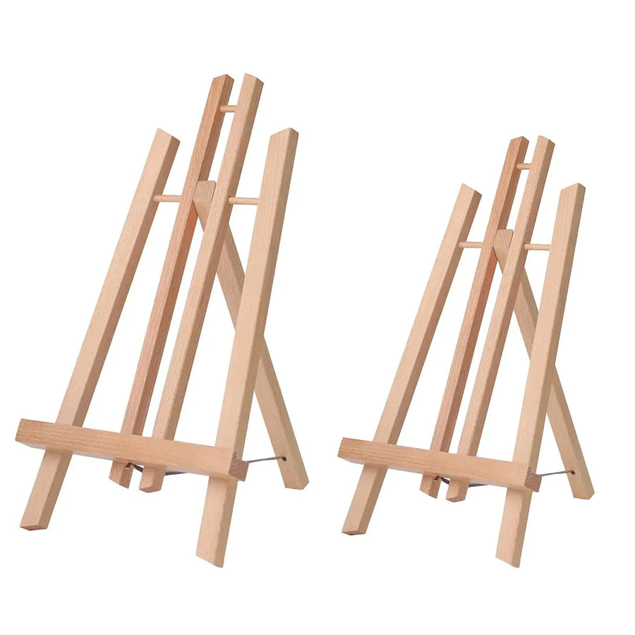 Tabletop Solid Wood Easel Adjustable Height Foldable for Art Sketch Oil Painting - 40cm