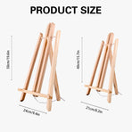 Tabletop Solid Wood Easel Adjustable Height Foldable for Art Sketch Oil Painting - 40cm