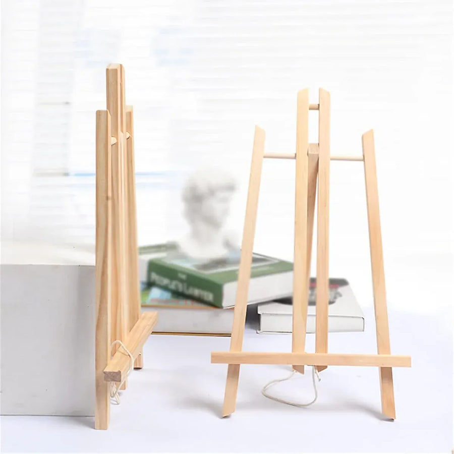 Tabletop Solid Wood Easel Adjustable Height Foldable for Art Sketch Oil Painting - 40cm