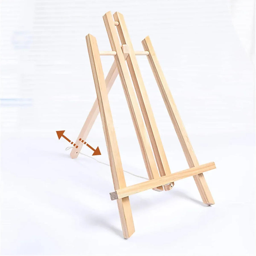 Tabletop Solid Wood Easel Adjustable Height Foldable for Art Sketch Oil Painting - 50cm