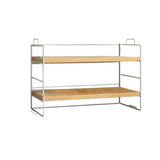 Double Layer Storage Shelf Desktop Organizer Cosmetics Stationery Rack for Desk - Front View