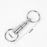 4X Detachable Quick Release Removable Keyring Keychain Key Ring Pull Apart Split - Close-Up Angle