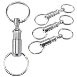 4X Detachable Quick Release Removable Keyring Keychain Key Ring Pull Apart Split