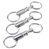4X Detachable Quick Release Removable Keyring Keychain Key Ring Pull Apart Split